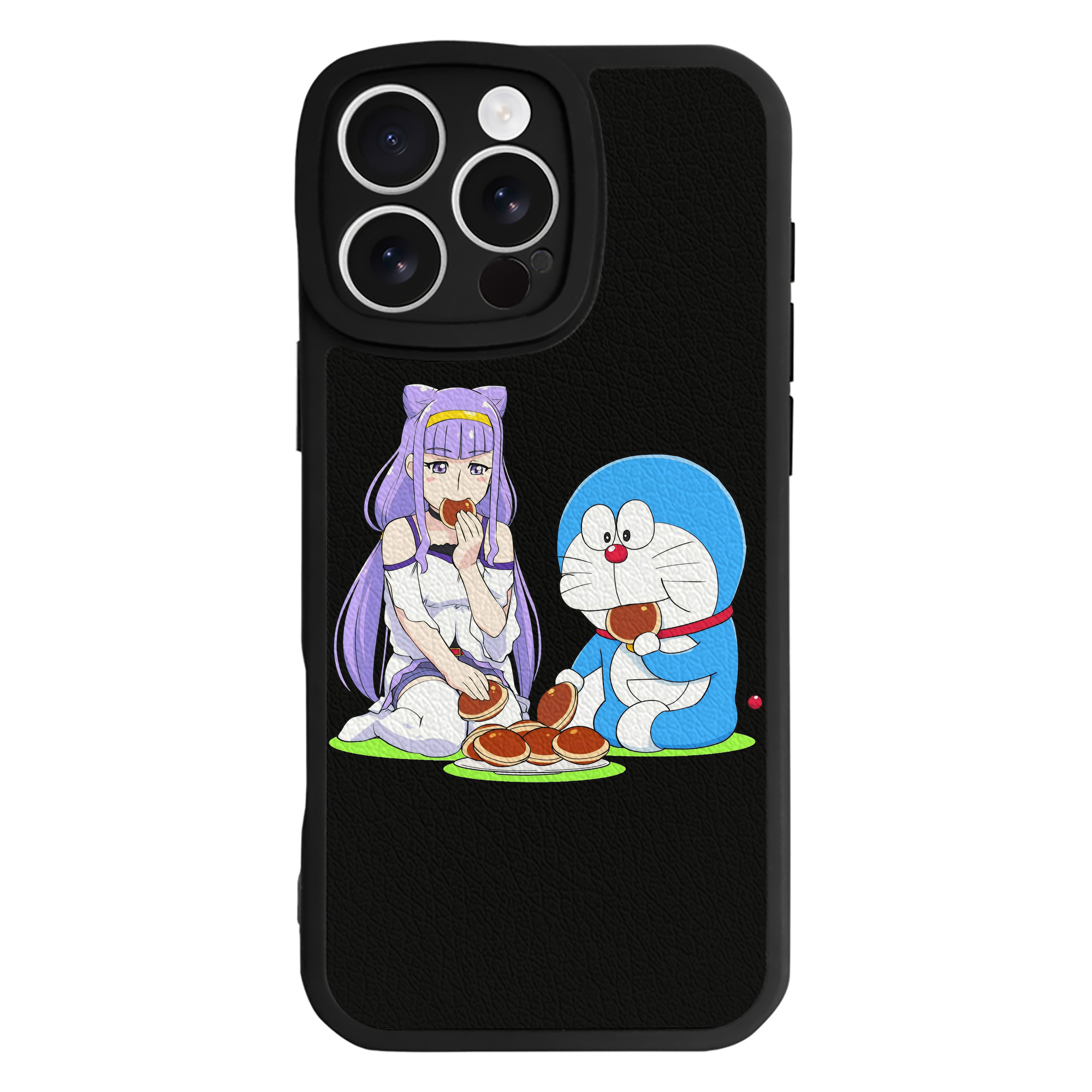 （画像用） ドラえもん Doraemon 【iPhone 16シリーズ対応】シリコンスマホケース（レザー調） 材質：シリコン